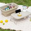 Cutie Camping 3-în-1 pentru Exterior cu Masă Pliabilă Coș de Depozitare Impermeabil pentru Picnic Grătar Bucătărie Gheață Pliabilă Portabilă
