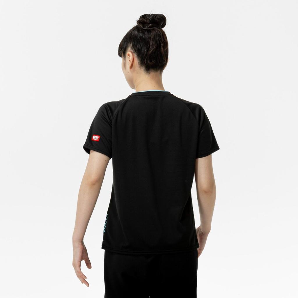 Table Tennis Game Short JTTA Size 2XL Shirt, Sleeve, Certified, Moisture-Wicking, Quick-Drying, Women's, 82JAC214, Black/Blue,