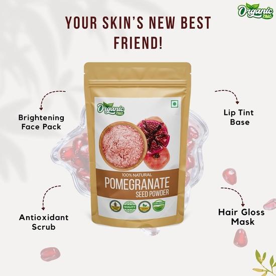 Bio Zing Natürliches Granatapfelkernpulver | Pflanzliches Superfood | Vegan, Glutenfrei, Erntefrisch | 227g (8 Unzen)