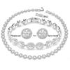 Shijia Crystal Roman Diamond Jewelry Set: Bracelet, Necklace, and Earrings
