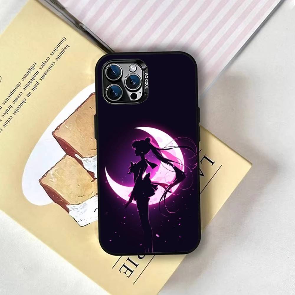 S-Sailor M-Moons Phone Case For iPhone 17,16,15,14,13,12,11 Plus,Pro Max,XS,Colorful Silver Black Cover