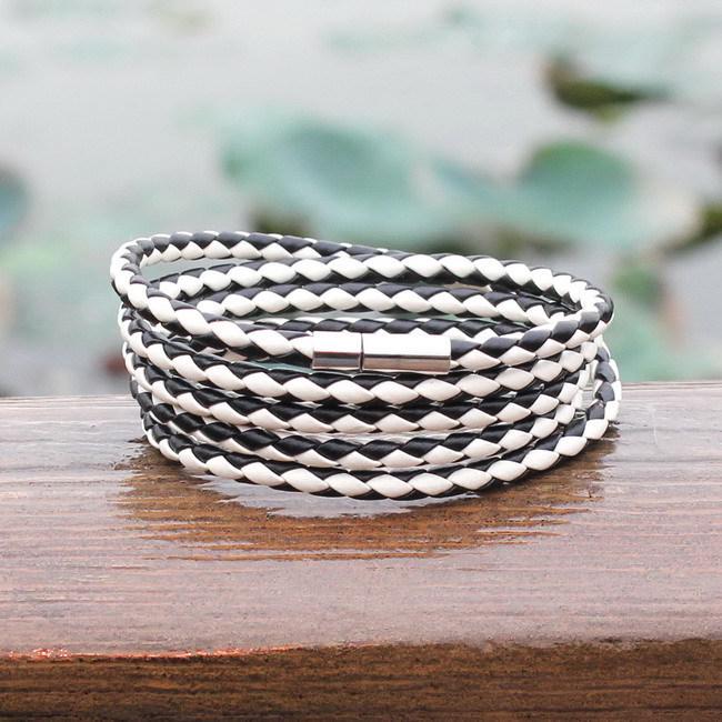 Unisex Handmade Multi-layer Leather Cord Bracelet - Japanese Korean Style Wristband Jewelry