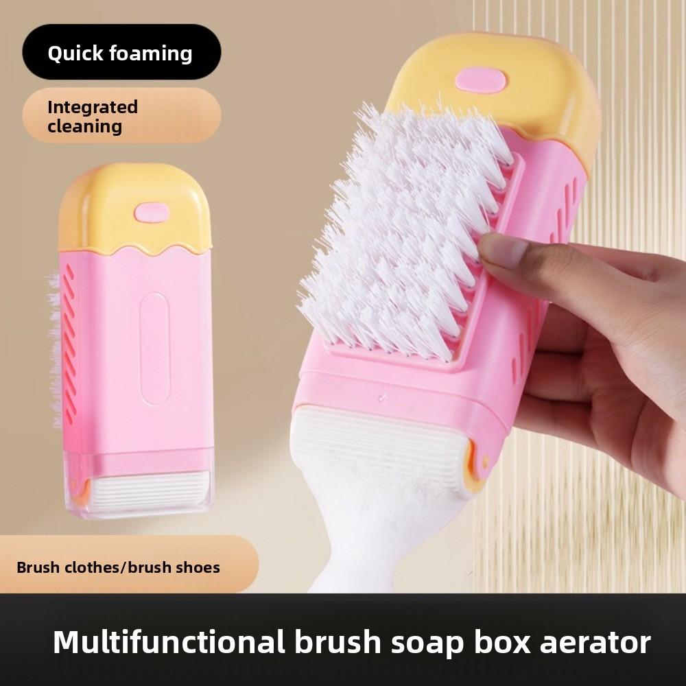 New 3in1 Soap Box Multifunctional Non-slip Rubbing Foam Box with Brush Roller Soap Boxes Soap Storage Tool