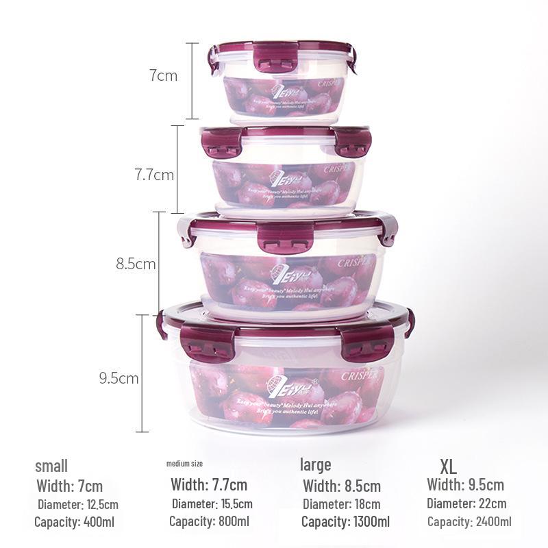 Large Transparent Fresh-Keeping Bento Box with Lid for Eggs, Vegetables, and Fruits