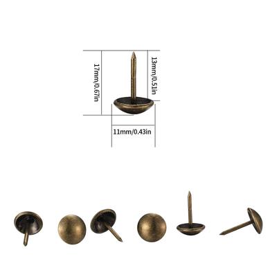 320 Pcs Upholstery Nails, Upholstery Tacks Pins, Furniture Decorative Thumbtacks, Antique Push Studs Pins, Drawing Picture