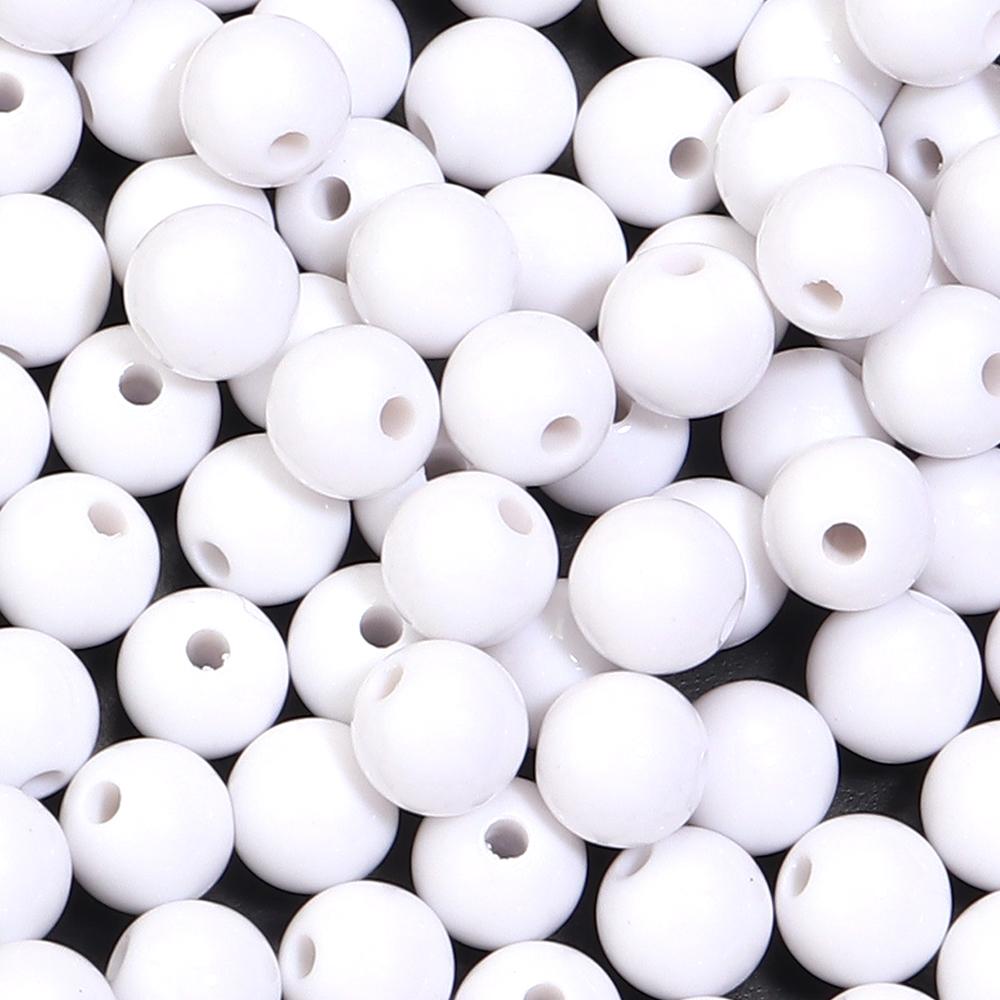 6/8/10/12/14/16/18/20mm Candy Colorful Spacer Beads Round Loose Acrylic Beads For DIY Bracelet Necklace Jewelry Making Wholesale