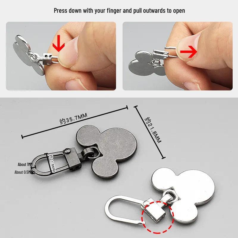 Detachable Zipper Pull Tab Repair Kit for Clothes and Backpacks