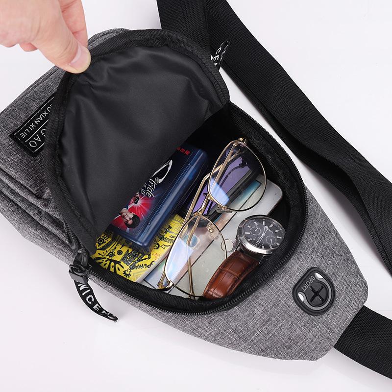 Chest Bag Men's One Shoulder Crossbody Bag Mini Simple Sling Bags Outdoor Sport Messenger Bags Daily Small Shoulder Bag for Men