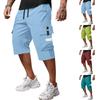 Men's Casual And Fashionable Lace-up Lightweight And Breathable Sports Shorts. Men's Loose And Large-sized Multi-pocket Workwear Shorts.