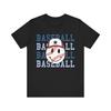 Baseball Happy Face Design with Cap - Cool Baseball Art T-Shirt