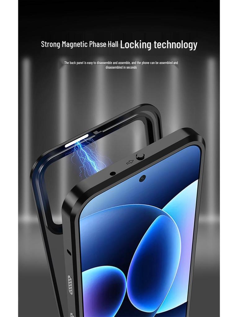 Xiaomi 17 Pro/Max Metal Frame Case with Frosted Back and Magnetic Ring