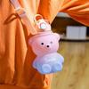 1 peça Urso Fofo Garrafa de Água Sem BPA Chaleira Portátil com Canudo e Alça de Ombro Resistente ao Calor Grande Capacidade