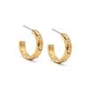 Kate Spade Engraved Logo Metal Glass Earrings Women's Gold KE025