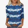 Frühling und Herbst Rundhals Bunt 3D-Druck Oberteil Modisches Lässiges Langarm Damen-T-Shirts