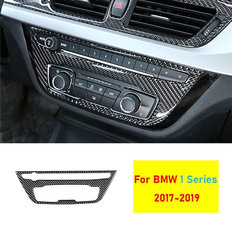 For BMW 1 Series 2017-19 Real Carbon Fiber Central Console AC Switch Panel Trim
