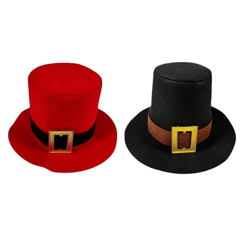 Elegant Magician Hat with Buckle  Hat for Dinner Outdoor Casual Wear