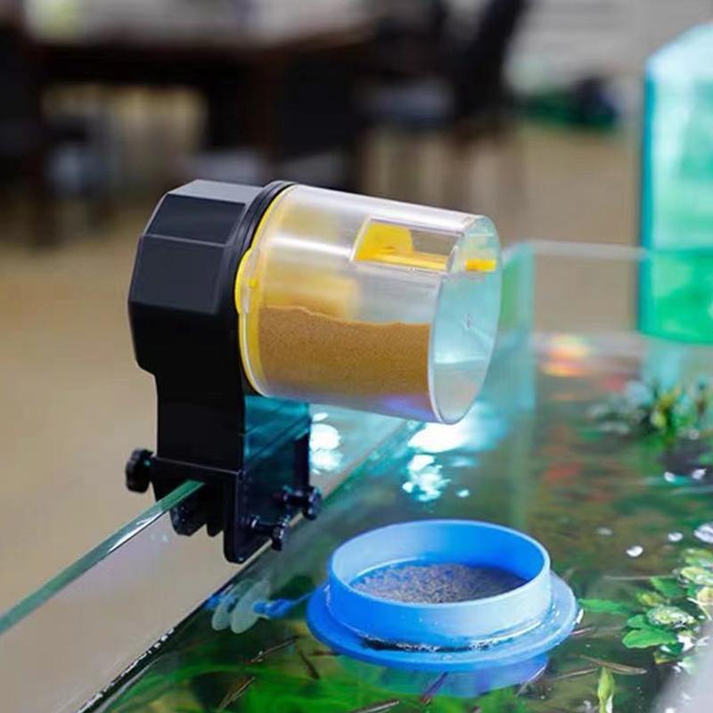 Programmable Automatic Fish Feeder for Aquarium Adjustable Feeding Times for Turtle Fish and Betta Tank Convenience