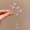 Retro Fan-Shaped Tassel Hair Comb - Hanfu Headdress Accessory Hairpin