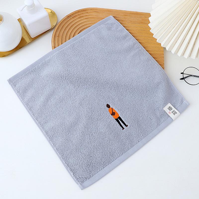 

Квадратное полотенце из чистого хлопка, Мягкое и приятное к коже детское полотенце для рук из чистого хлопка, Полотенце для лица, Все хлопковое серый