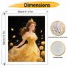 Disney Princess In Golden Dress Painting by Numbers Hand Filled Drawing Art Kit Home Decor