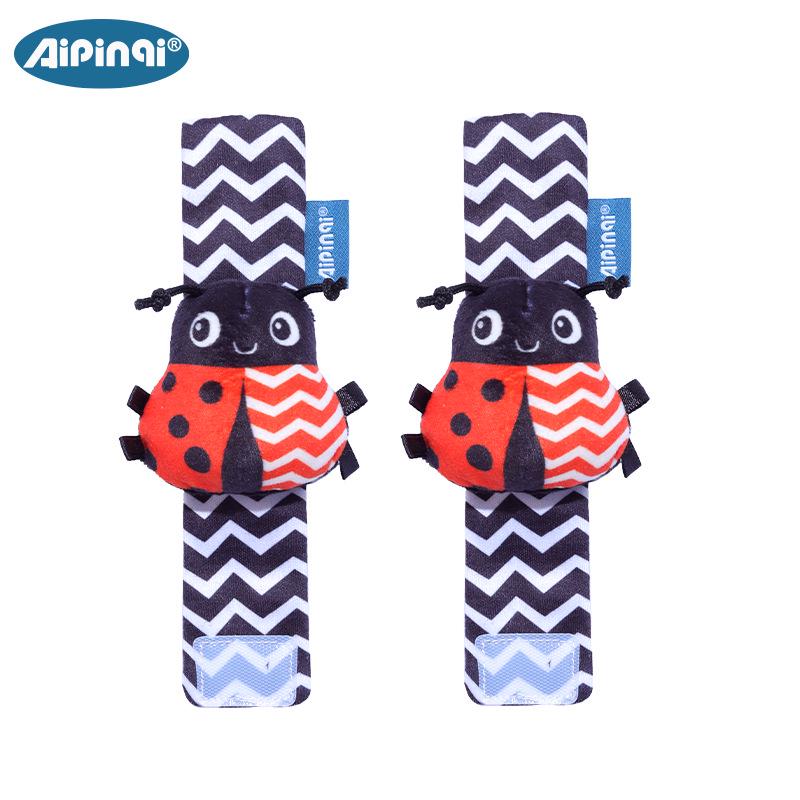Aipinqi Baby Animal Wristband Toy with Rattle Socks (0-1 Year)