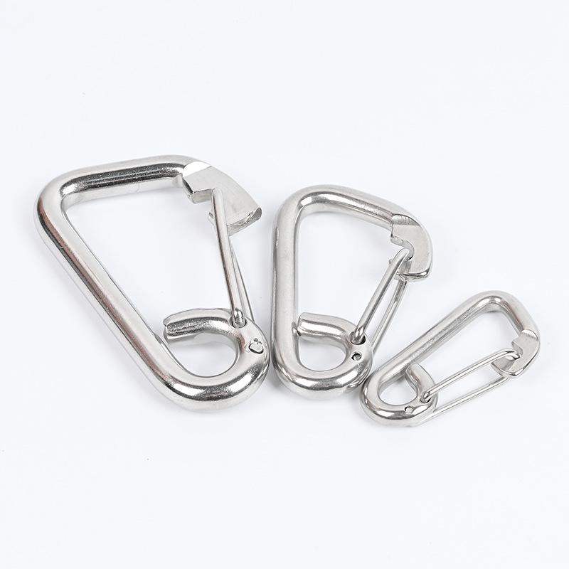304 Stainless Steel Spring Carabiner Safety Buckle with High Load-Bearing Capacity