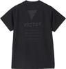 Victus Table Tennis Unisex T-Shirt, V-TS508, Black, 3XL, 532501, Moisture-Wicking, Quick-Drying, Stretchy,