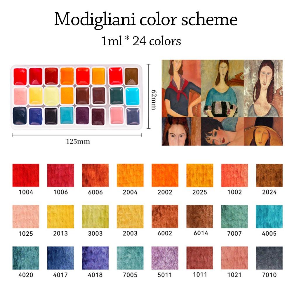 Pigmentos de Acuarela de Plástico 24 Colores Acuarela Sólida Pigmento Sólido Portátil Amigable para Principiantes