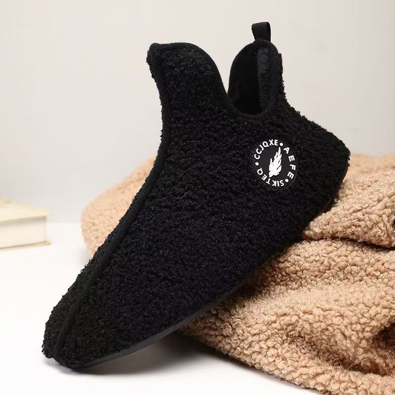 

LUXSOLE Winter Slippers Men Couple Slippers Non-slip Warm Women and Men Slipper Indoor Soft Shoes Comfortable Flat Home Cotton Shoe 36-37