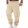Men's Autumn and Winter American Overalls Multi-Pocket Casual Sports Cuffed Pants