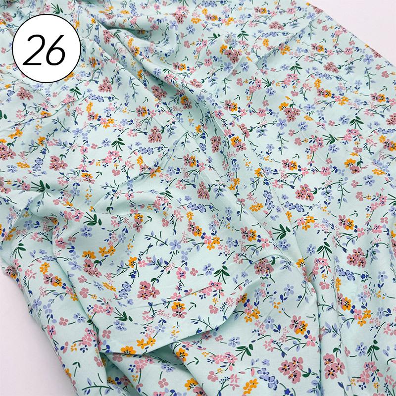 

100cmx145cm Cotton Poplin Pastoral Floral Fabric For Kids Baby Sewing Cloth Dresses Skirt DIY Imitation Cotton Patchwork Fabric 100x150cm