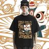 Lion Dance Tshirt Oversized Loose Round Neck T Shirt Retro Harajuku Men Tops High Quality Casual Comfort Tees Rap Style T-shirt