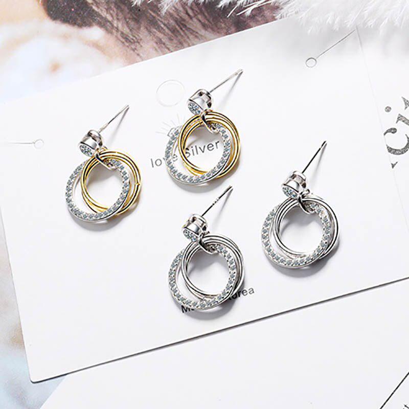 Lindon Fashion Female Earrings with Round Shape Zircon  Jewelry Drop Earring Wedding Party Gift