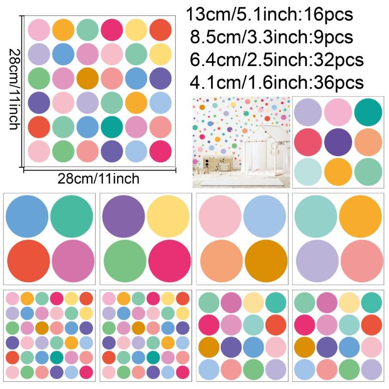 

Точечные наклейки на стену Разноцветные разных размеров Украшение дома спальня гардеробная детский сад детская комната наклейки на стену