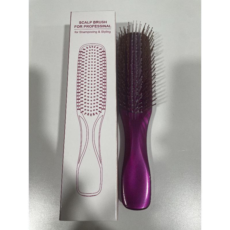 Dual-Use Fluffy Styling & Detangling Comb with Soft Fine Needles and Massage Feature