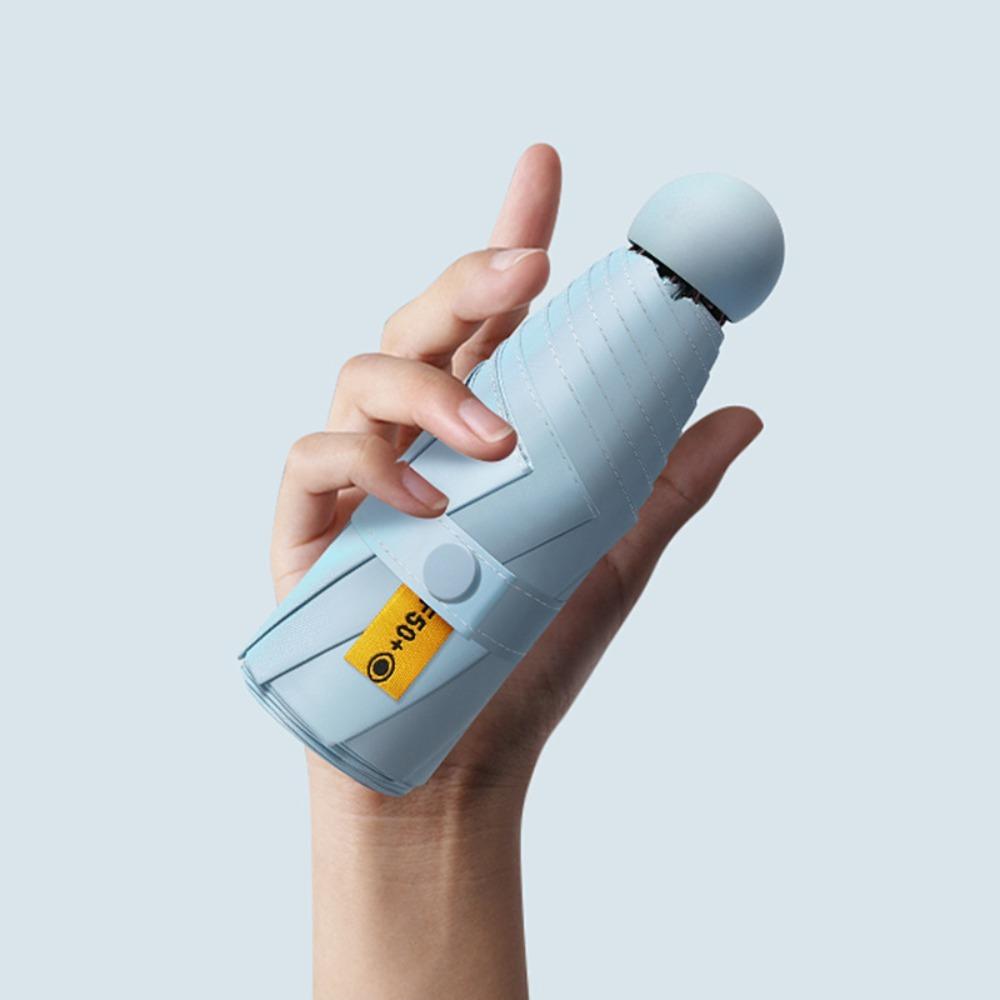 Reinforced Umbrella Rack Capsule Foldable Umbrella Windproof Rain Umbrella Sunshade Umbrella  Women