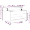 VidaXL Coffee Table Smoked Oak 102x50x52.5 Cm Engineered Wood 819290