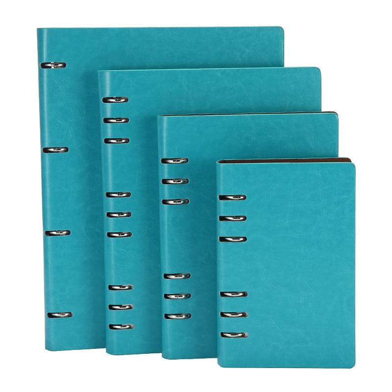 

A4 A5 A6 B5 Hollow Loose-leaf Notebook, Detachable Notebook, Leather Notepad Notebook Binder Notepads Stationery A6 зелений