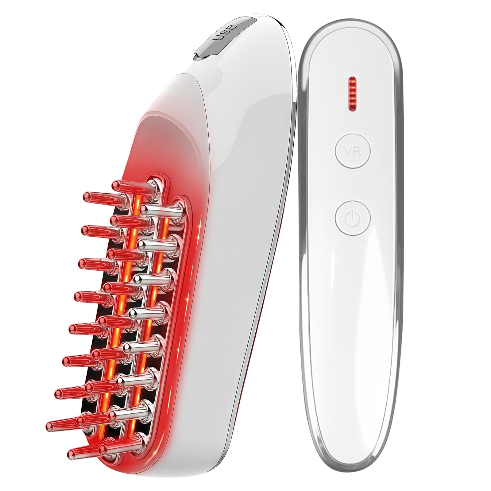 

Athvcht Electric Electric Scalp Facial Beauty Electric Bali Scalp Head Scalp EMS Facial Beauty Lift LED Red Light RF Scalp Scalp 3 уровня интенсивности белый