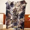 Anime R-Record o-of R-Ragnarok Throw Flannel Throw Blanket, Lightweight Cozy, Durable Washable cute Cool
