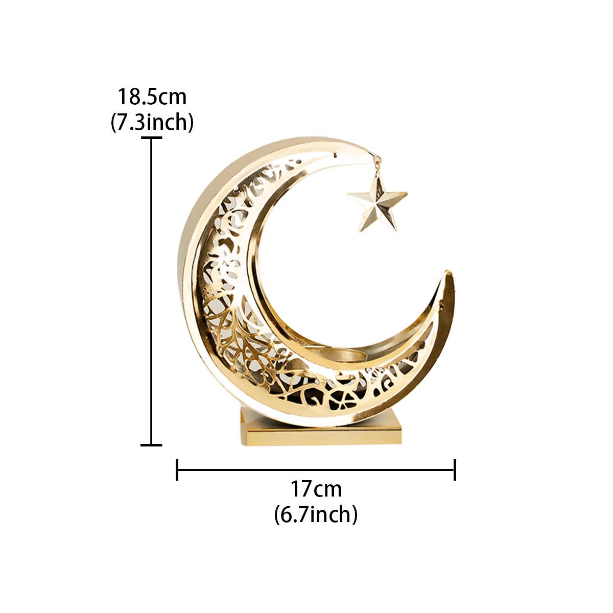 

Moon Star Shaped Metal Candle Holders Home Desktop Luxury Candlesticks for Candles Ornament Tea Candle Home Festival Decoration золотистый