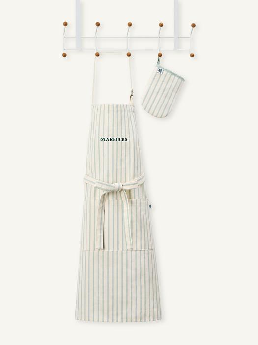 STARBUCKS Stakka Apron & Kitchen Gloves Set Staca Apron and Kitchen Glove Set