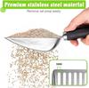 Cat Litter Scoop - Metal Medium Cat Litter Scoop-Sturdy Mesh Scooper - Mesh Shovel-Easy To Clean - Suitable for Cat Litter Box - Light Black