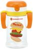 Skater Baby Straw Mug with Foldable Handle and Shoulder Suitable for Ages 1 Year and Burger Concus KSHW2N Strap, 2-Way Type, 370ml, Up,