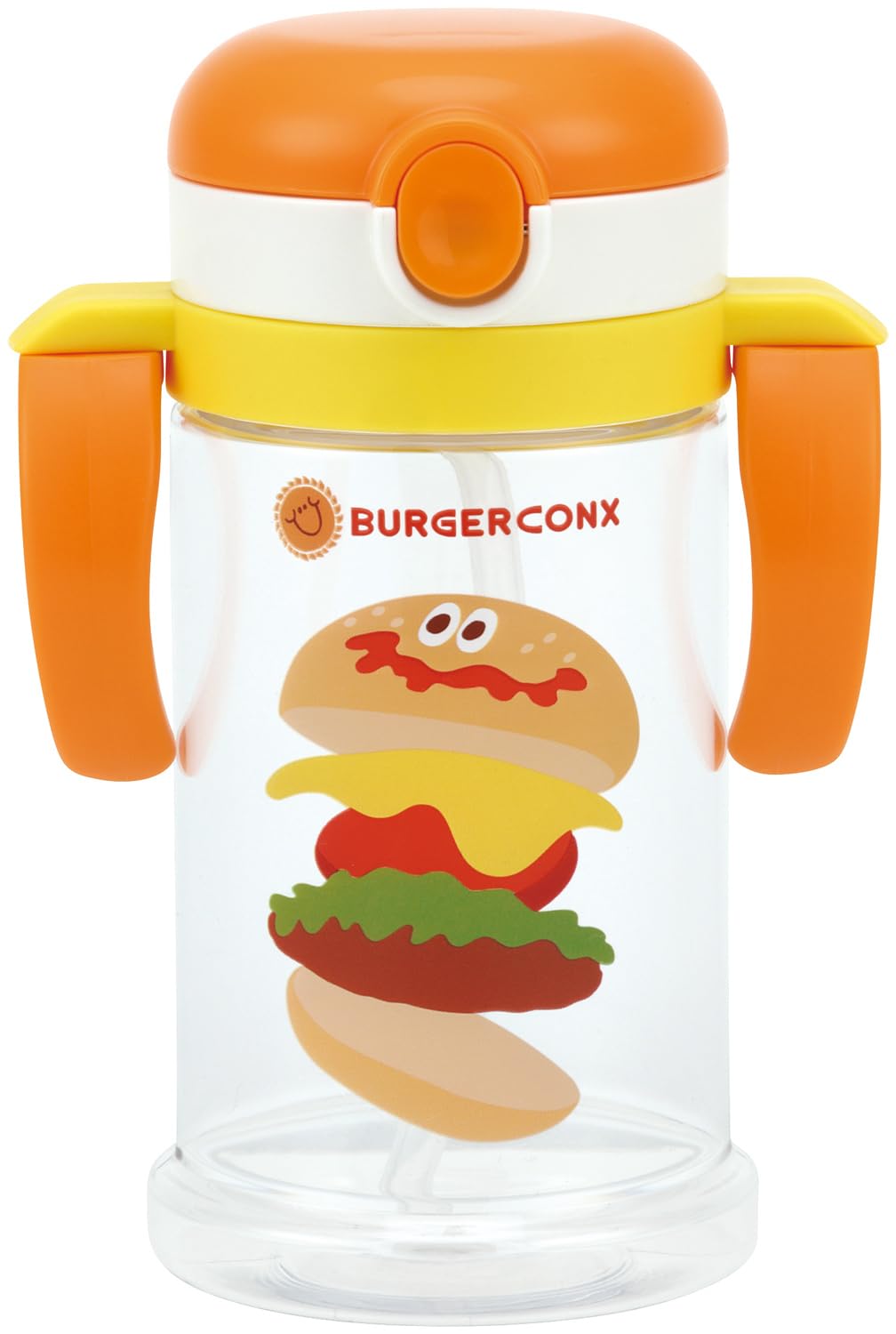 

Skater Baby Straw Mug with Foldable Handle and Shoulder Suitable for Ages 1 Year and Burger Concus KSHW2N Strap, 2-Way Type, 370ml, Up,