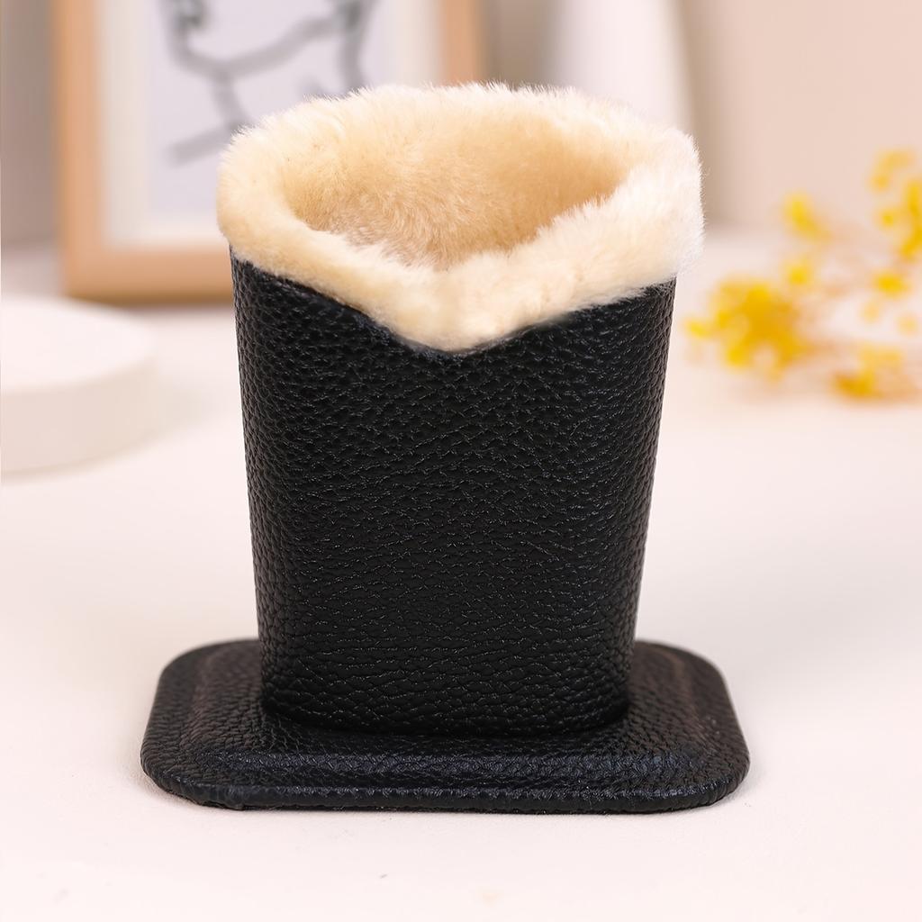 Pack of 1 Plush Lined Glasses Holder Stand Protective Glasses Case for Desks or Nightstands