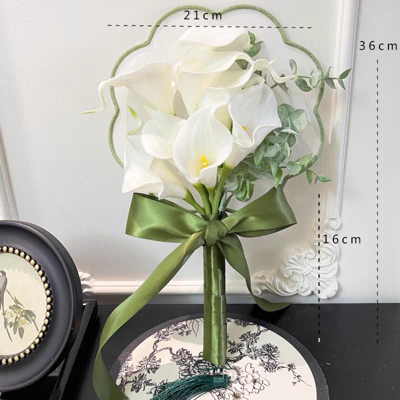 Bridal Folding Fan & Bouquet: Perfect for Registration, Engagement, Morning Robe, Chinese Wedding Dress, and Photos.