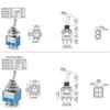 10PCS ON-OFF-ON / ON-ON Miniature Toggle Switches Mini MTS-102 103 202 203 Power Button Switch 3pin 6pin