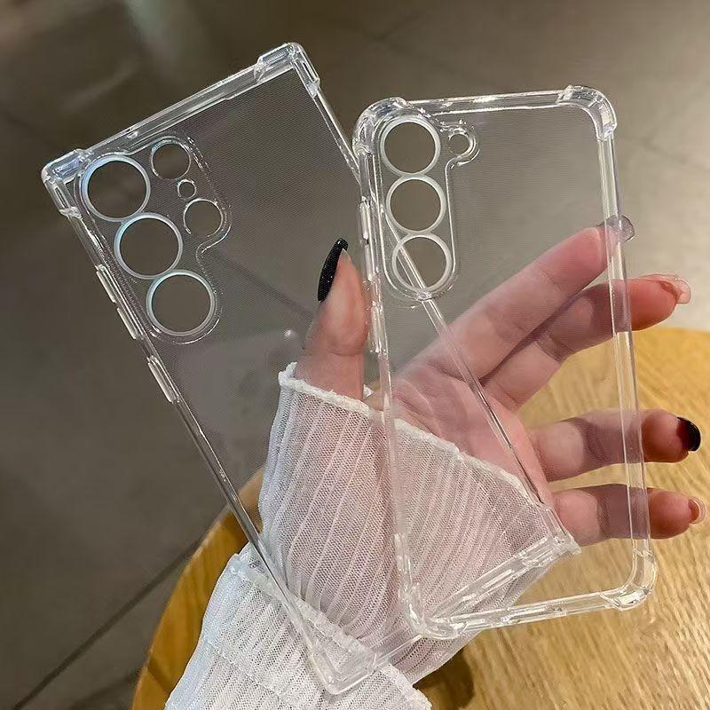 For Samsung Galaxy S26 Ultra S25 S24 S23 S22 S21 S20 Plus Ultra FE Silicone Soft Clear Cover Original Transparent Phone Case