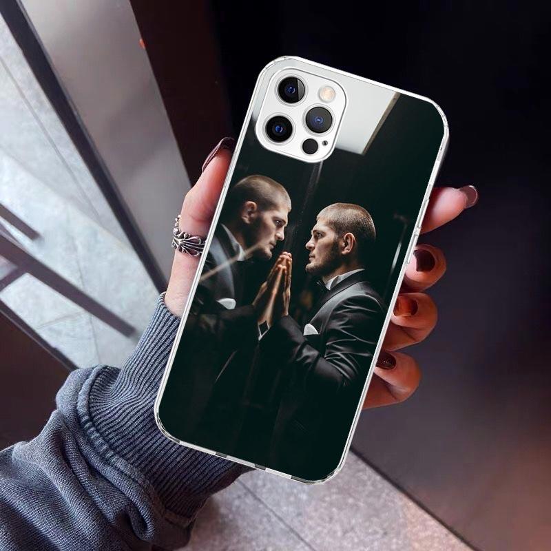 

Khabib Nurmagomedov Phone Case For iPhone 17 Air 11 13 Mini 14 15 Plus 16 12 Pro Max 16E SE 7 8 Pattern Soft TPU Back Cover 17 iPhone 16 Pro Max